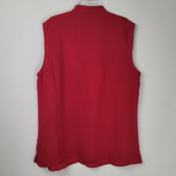 Kasper Mandarin Collar Ruffle Front Blouse - Picture 4 of 12